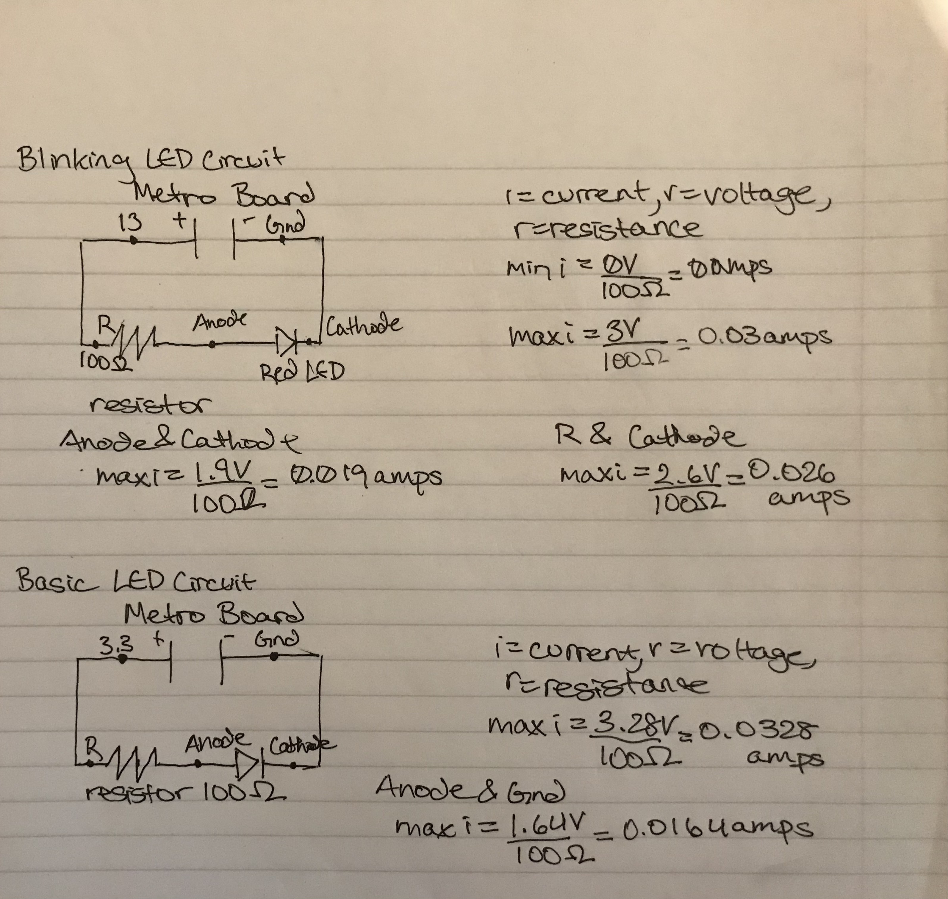 calculations of ohms law