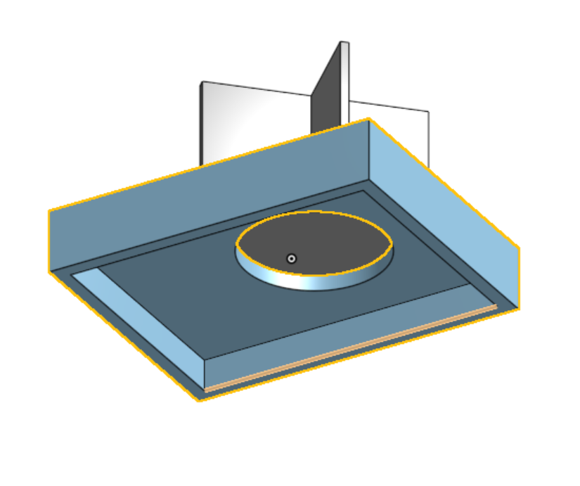 Bottom view of organizer base