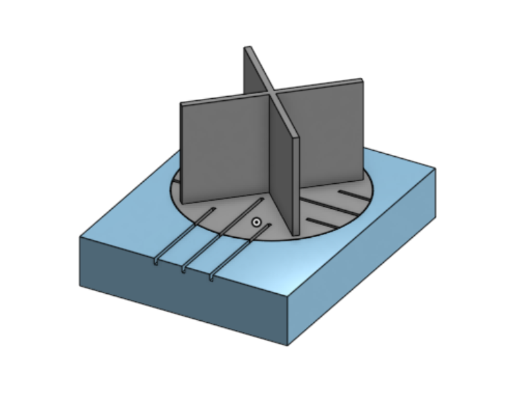 Top view of organizer base
